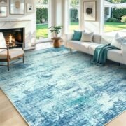 Modern Abstract Area Rug for Living Room and Bedroom - Image 2