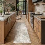 Modern Abstract Runner Rug for Hallways and Entryways